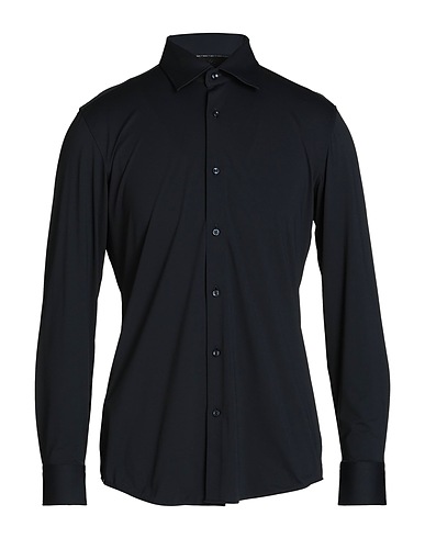 BOSS Camicia tinta unita Blu notte 87% Poliammide riciclato, 13% Elastan