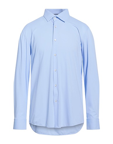 BOSS Camicia tinta unita Celeste 87% Poliammide riciclato, 13% Elastan