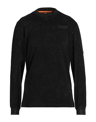 BOSS T-shirt Black 100% Cotton, Elastane