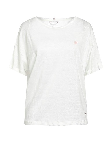 TOMMY HILFIGER T-shirt White 100% Linen