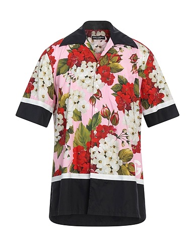 DOLCE&GABBANA Patterned shirt Pink 100% Cotton