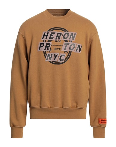 HERON PRESTON Felpa Cammello 100% Cotone, Elastan, Poliestere