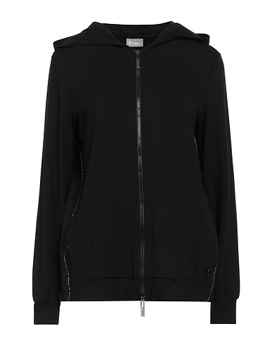 FREDDY Hooded track jacket  Black 95% Viscose, 5% Elastane, Polyester