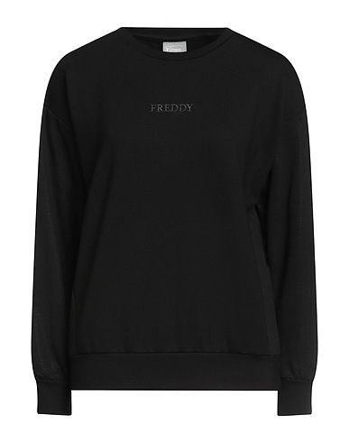 FREDDY Felpa Nero 95% Cotone, 5% Elastan, Viscosa, Poliestere