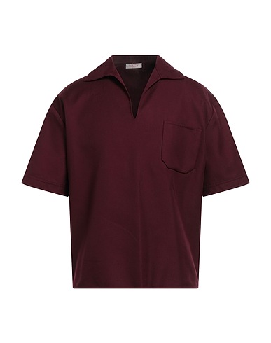 VALENTINO GARAVANI Solid colour shirt Plum 99% Cotton, 1% Polyamide