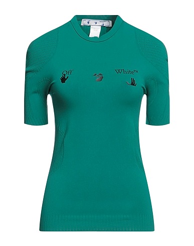 OFF-WHITE™ T-shirt Emerald green 83% Nylon, 17% Roica™