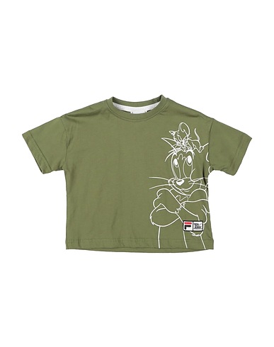 FILA T-shirt Verde militare 100% Cotone