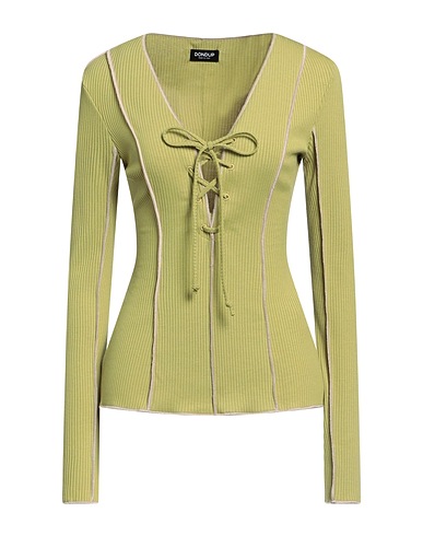DONDUP Basic T-Shirt Lime green 62% Polyester, 34% Cotton, 4% Elastane