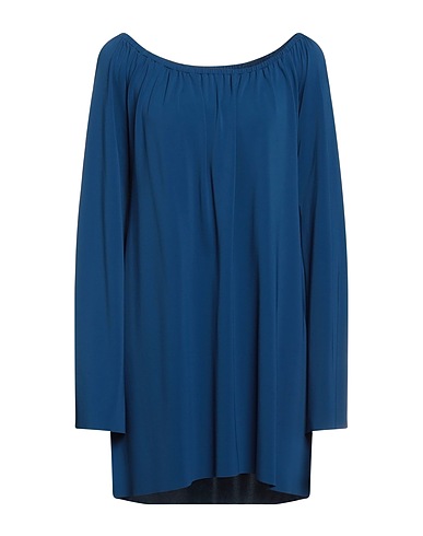 SEMICOUTURE Top Navy blue 75% Acetate, 20% Polyamide, 5% Elastane
