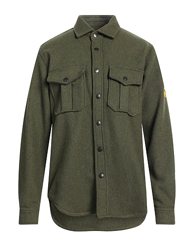 CHESAPEAKE'S Shirts Military green 50% Acrylic, 25% Polyester, 20% Wool, 5% Other Fibres