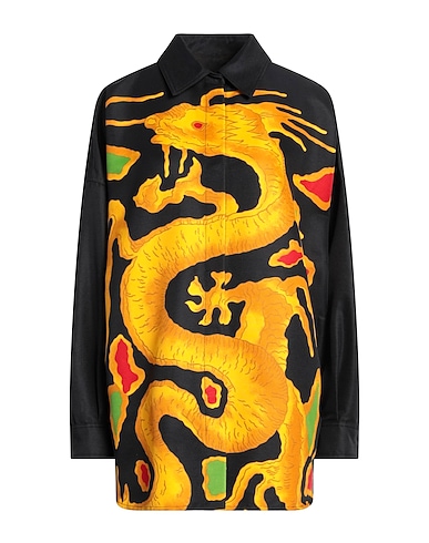 VALENTINO GARAVANI Patterned shirts & blouses Black 81% Cotton, 19% Silk