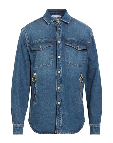 MOSCHINO Denim shirt COUTURE Blue 59% Cotton, 40% Lycra®, 1% Elastane