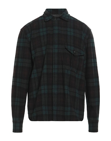 EAST HARBOUR SURPLUS Camicia a quadri Verde scuro 60% Lana, 35% Poliestere, 5% Poliammide