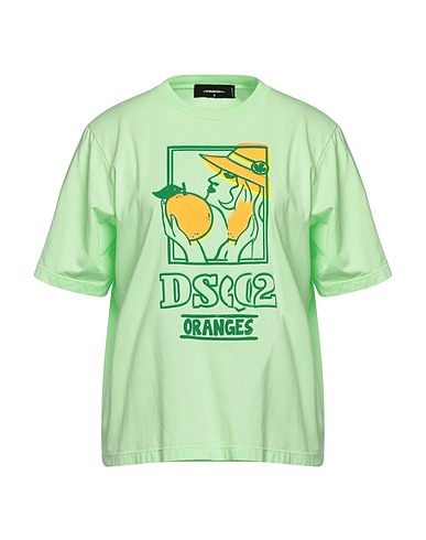 DSQUARED2 Crop top Light green 100% Cotton