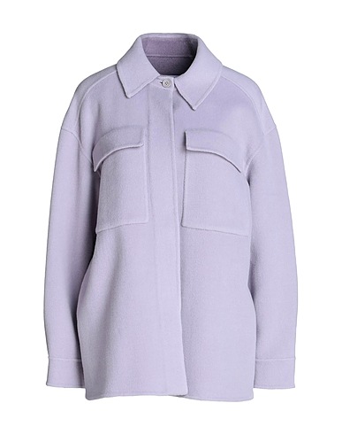 CALVIN KLEIN Hemden und Blusen einfarbig Lila 100% Wolle