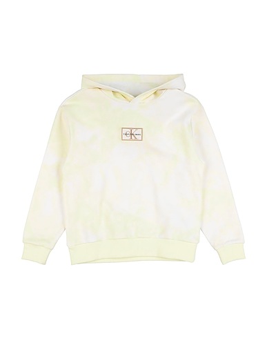 CALVIN KLEIN JEANS Hooded track jacket  Lime green 100% Cotton