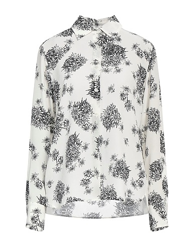 GRIFONI Floral shirts & blouses White 100% Silk