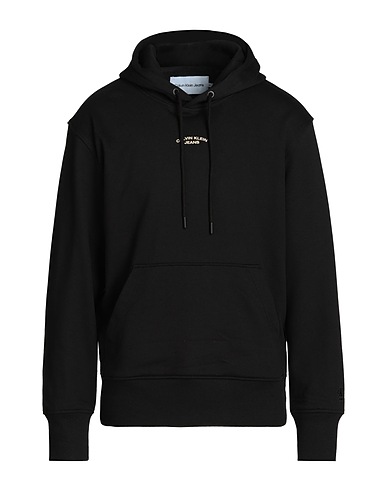 CALVIN KLEIN JEANS Hooded track jacket  Black 100% Recycled cotton