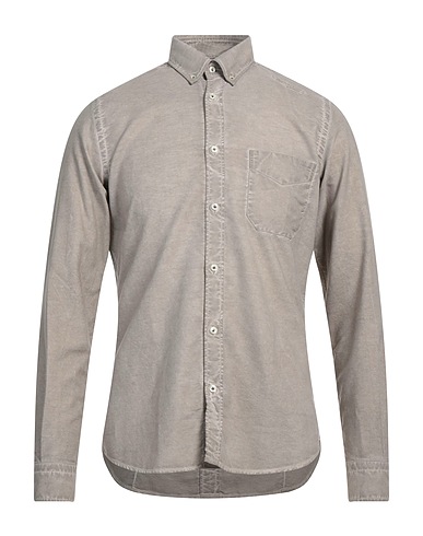 PLOUMANAC'H Solid color shirt Taupe 100% Cotton