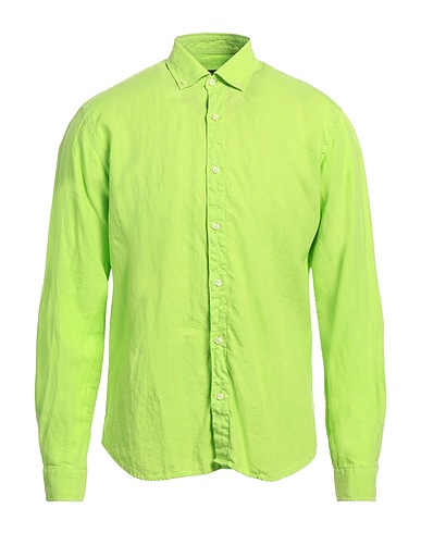 ROSSOPURO Chemise de couleur unie Vert clair 100% Lin