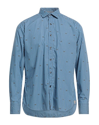 TINTORIA MATTEI 954 Patterned shirt Slate blue 100% Cotton