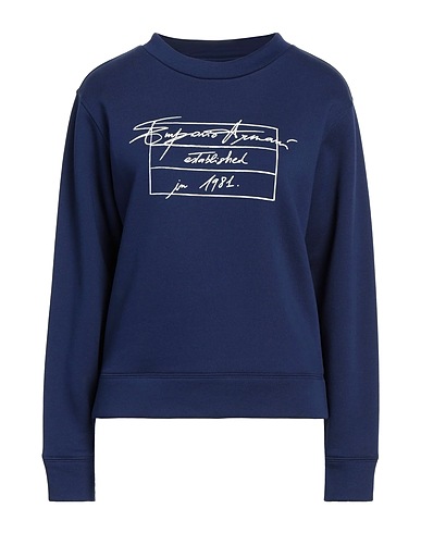 EMPORIO ARMANI Sweatshirt Midnight blue 60% Cotton, 40% Polyester
