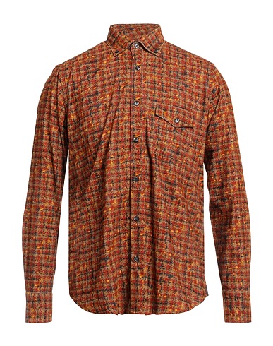 TINTORIA MATTEI 954 Patterned shirt Marigold 100% Cotton