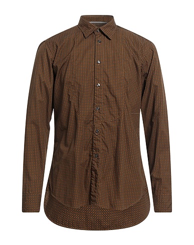 TINTORIA MATTEI 954 Patterned shirt Brown 100% Cotton