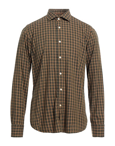 TINTORIA MATTEI 954 Checked shirt Military green 100% Cotton