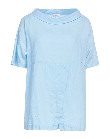 ROSSOPURO Top Sky blue 100% Linen