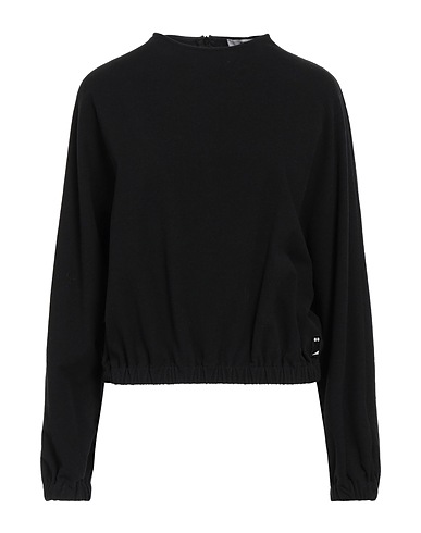 GRIFONI Sweatshirt Black 53% Polyester, 43% Cotton, 4% Elastane