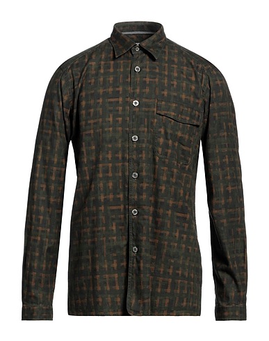 TINTORIA MATTEI 954 Checked shirt Military green 100% Cotton