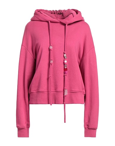 DONDUP Hooded track jacket  Magenta 100% Cotton
