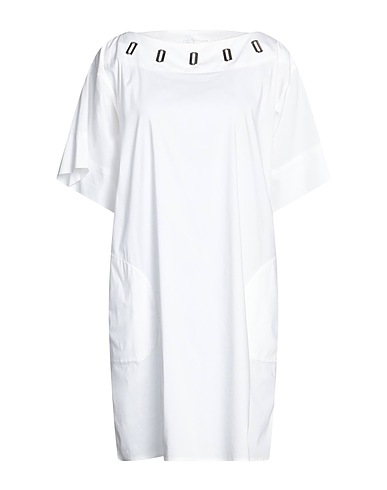 WHO*S WHO Vestito corto Bianco 76% Cotone, 20% Poliammide, 4% Elastan