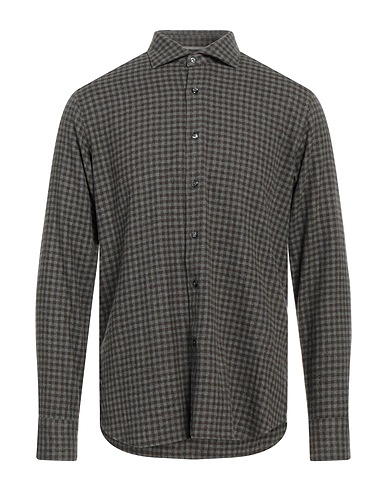 TINTORIA MATTEI 954 Checked shirt Brown 100% Cotton