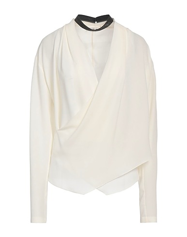 BRUNELLO CUCINELLI Silk top Ivory 100% Silk, Acetate, Ecobrass