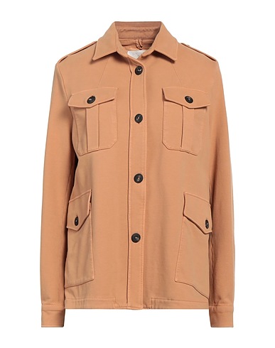 CIRCOLO 1901 Solid color shirts & blouses Camel 95% Cotton, 5% Elastane