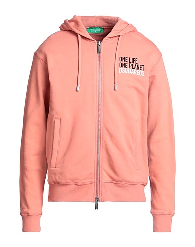 DSQUARED2 Hooded track jacket  Salmon pink 100% Cotton