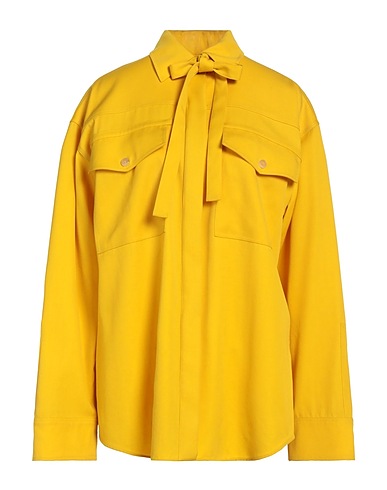JIL SANDER Solid colour shirts & blouses Yellow 100% Virgin Wool