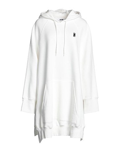 GRIFONI Hooded track jacket  White 75% Cotton, 25% Polyester