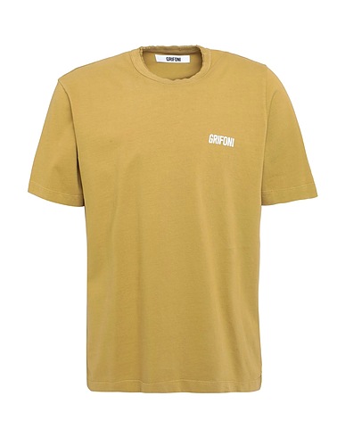 GRIFONI T-shirt Mustard 100% Cotton