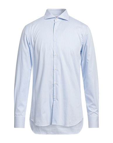 ALESSANDRO GHERARDI Camicia a righe SOFT Blu chiaro 100% Cotone