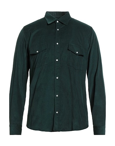 LIU •JO MAN Solid colour shirt Emerald green 100% Cotton