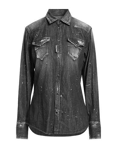 DSQUARED2 Jeanshemd Schwarz 100% Baumwolle