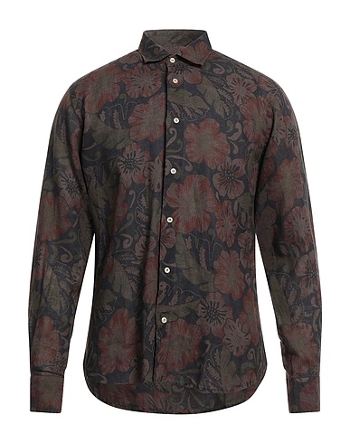 ROSSOPURO Linen shirt Military green 100% Linen