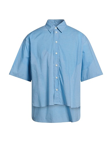 A BETTER MISTAKE Checked shirt Sky blue 100% Cotton