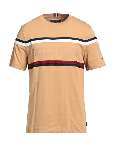 TOMMY HILFIGER T-shirt Camel 100% Cotton