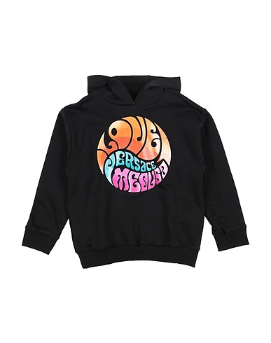 VERSACE YOUNG Sweatshirt Black 100% Cotton, Elastane