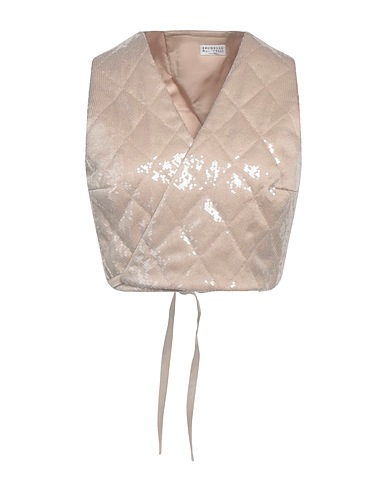 BRUNELLO CUCINELLI Top Beige 80% Acetate, 20% Silk, Polyester