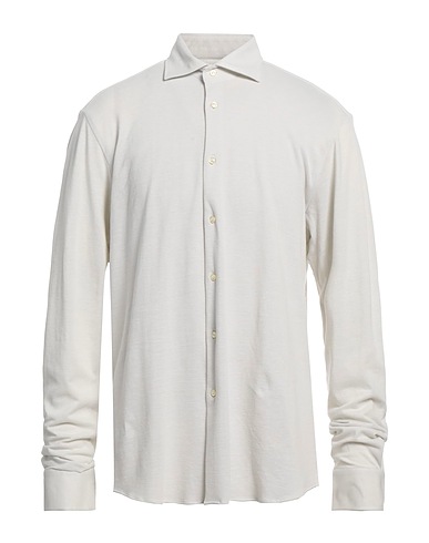 ROSSOPURO Solid color shirt Ivory 100% Cotton